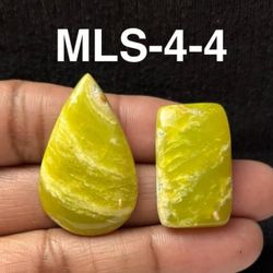 Multi-Stone Mix Shape Gemstone Cabochon-2Pc Lot-MLS-4-4