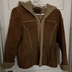 Preowned gently used Bratan Brown/Tan Winter Coat/Jacket with Hood Size Small
