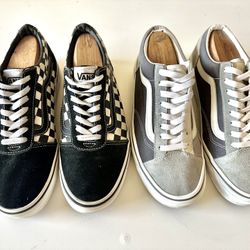 2 Pairs Vans Old Skool Sneakers – Men's Sizes 8 & 8.5