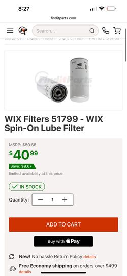 Wix Filters 51799 - Wix Spin-on lube Filter 