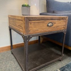 Industrial Style End Table