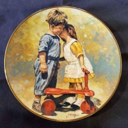 Viletta Fine China 1978 Westbury Ltd. Limited Edition Numbered Plate Old Fashioned Persuasion Plate from Tender Moments Series by Eugene Christopherso