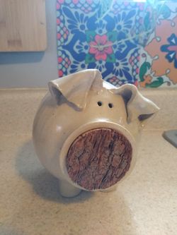 Barten Potteries Piggy Bank W/Cork Nose