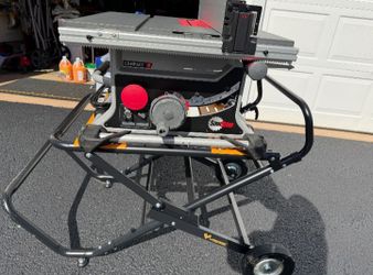SawStop Compact Table Saw + WORKESS Folding Rolling Stand — Never Used