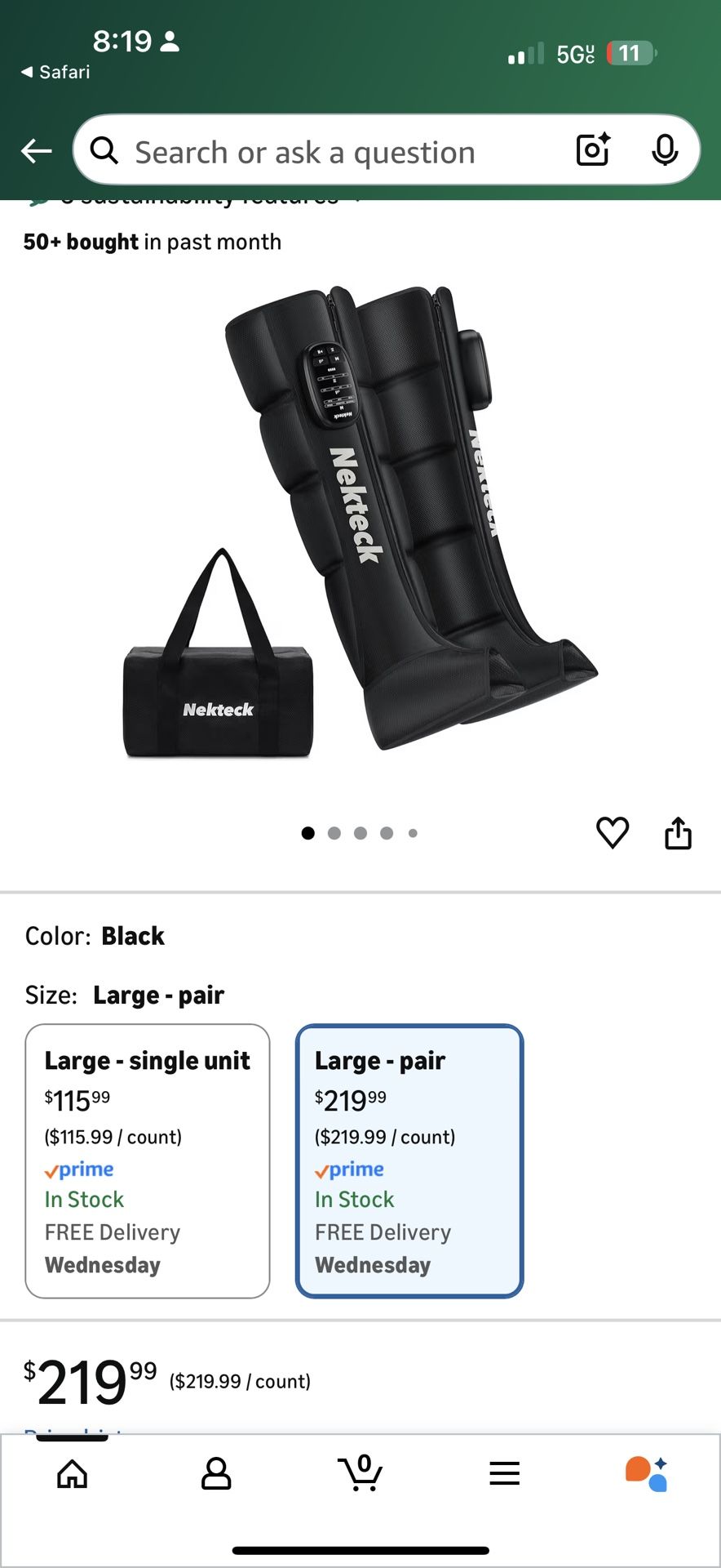 Nekteck Air compression Leg massager