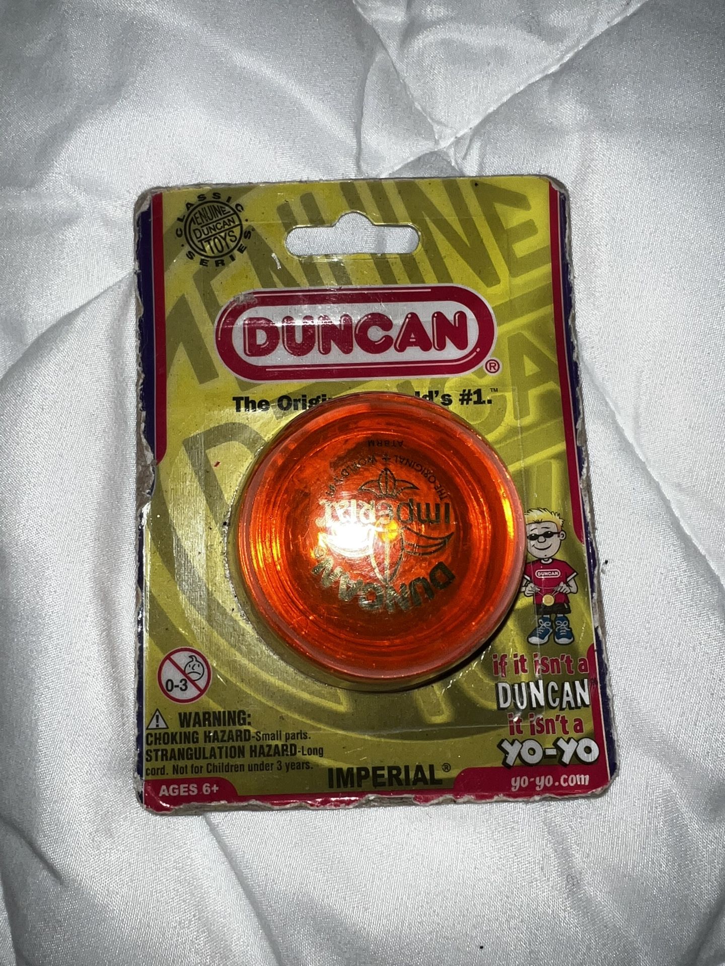 Duncan Imperial Yo Yo Genuine Original See Thru Transparent Orange