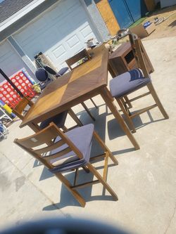 Dinning set with 4 chairs and nightstand