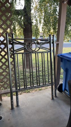 Twin metal headboard