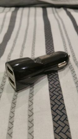 Dual USB car charging adapter.