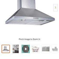 Vissani Stainless Steel Wall Mount Range Hood