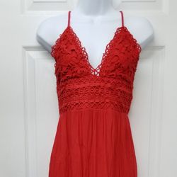 Long Red Dress L