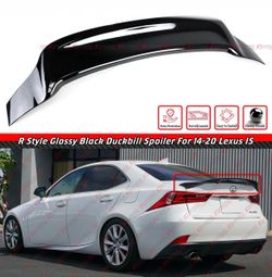 14-20 Lexus IS200 IS300 IS350 R Style Gloss Black Highkick Trunk Spoiler