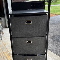 Dormify 3 Drawer Charging Cart For Dorm Room