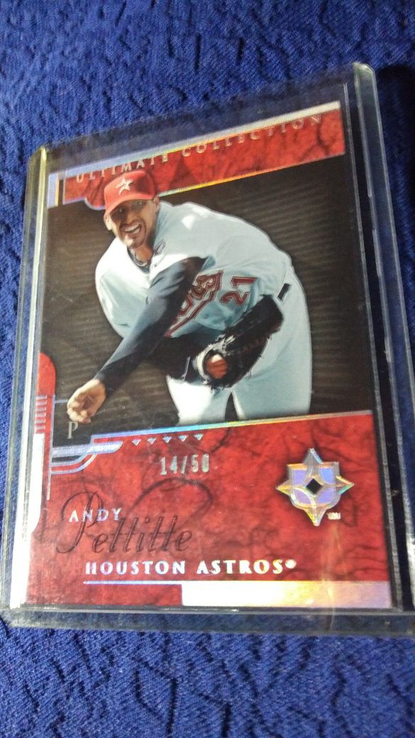 Rare Andy pettitte Astros baseball card only 50 made