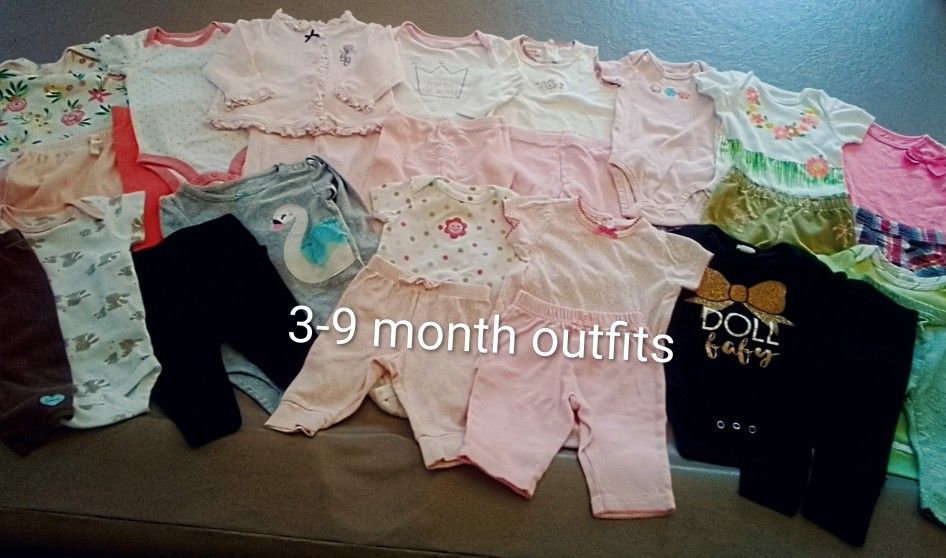 Baby Girl size 3-9 month Mix and Match 30-piece Wardrobe