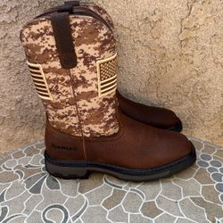 WORK BOOTS ARIAT SOFT TOE SIZE 9 MENS 