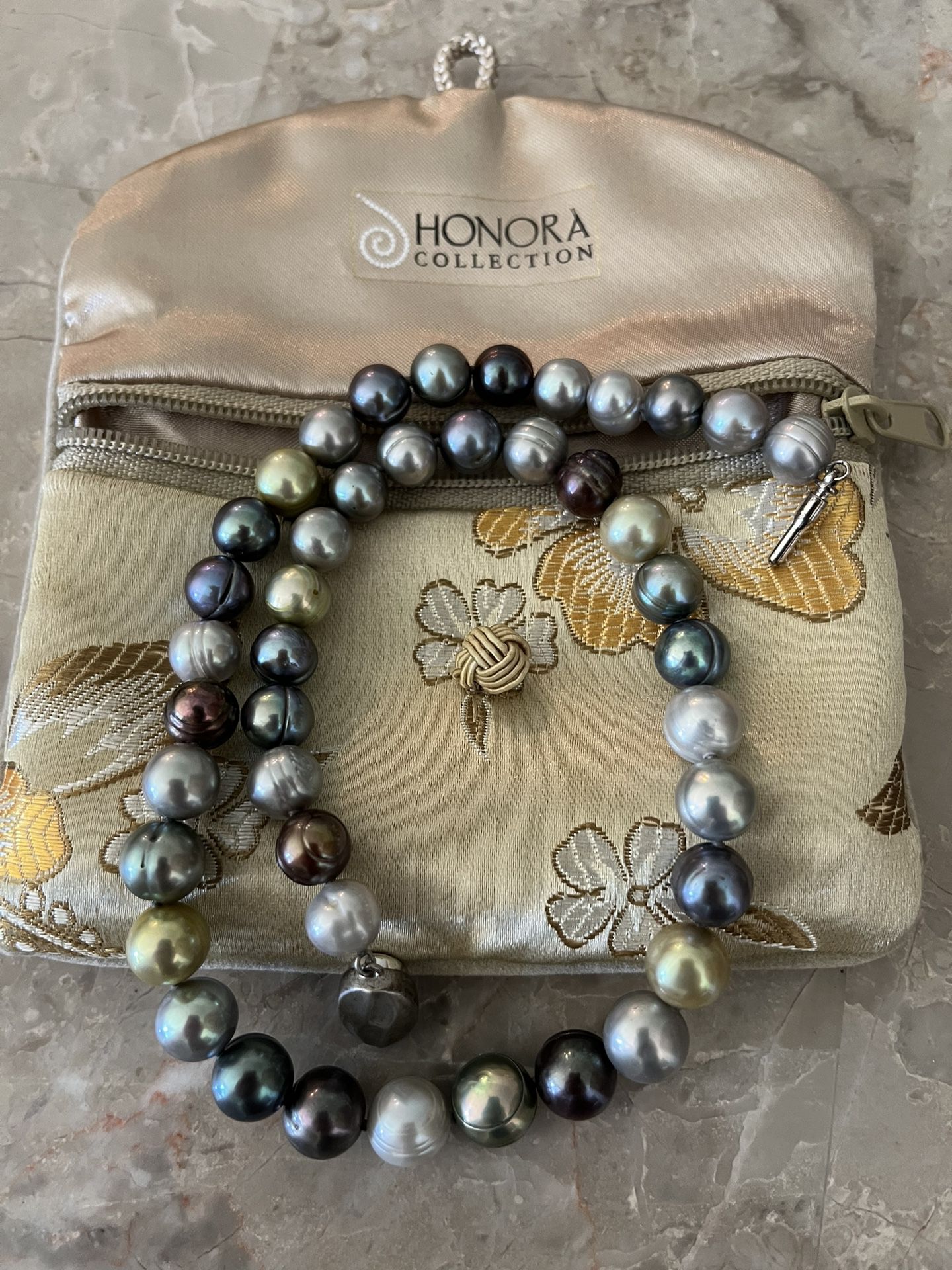 HONORA Exquisite Multi-Color Cultured Freshwater Pearl 16” Strand w/925 Closure - Like NEW 