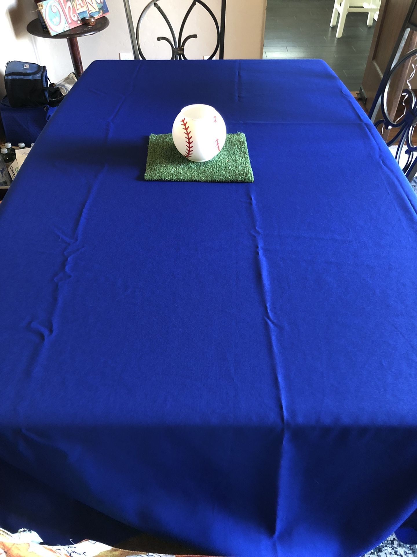 Dodger/ Royal blue Rectangle Tablecloths  For Parties 