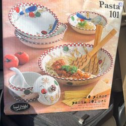 Pasta Set Hand Painted 
