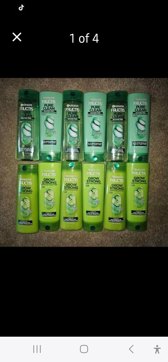 3 Sets Garnier Fructis Shampoo And Conditioner