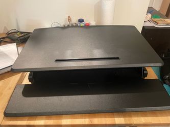 Black Standing Desk Converter Riser