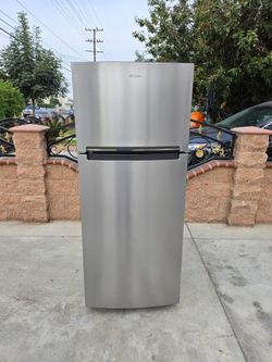🔴3MONTHS WARRANTY 28X29X68 WHIRLPOOL FRIDGE 18CUFT SILVER