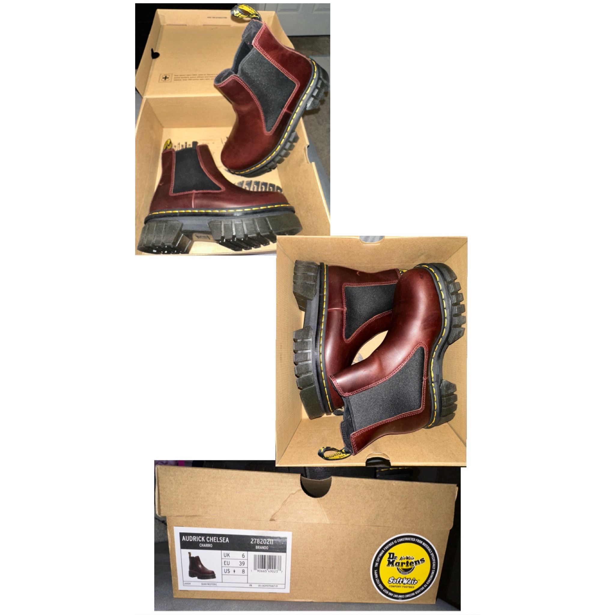 DR MARTENS AUDRICK BRANDO LEATHER PLATFORM CHELSEA BOOTS
