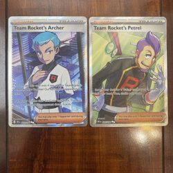 Pokemon Destined Rivals Team Rocket’s Archer & Petrel Lot of 2 NM/M PACK FRESH