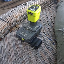 Ryobi 18v Lithium Battery And Compact Charger