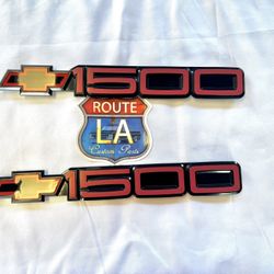 Chevy Silverado 1500 Door Emblem RED