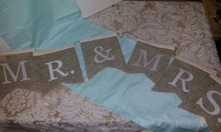 Mr & Mrs Burlap banner