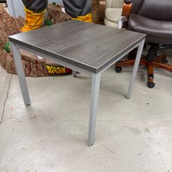 24 x 24 in. Interion Wood End Table with Steel Frame - Gray