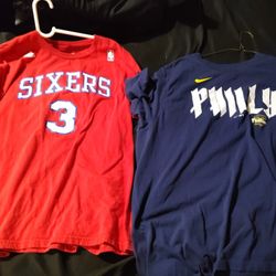 Bryce Harper Nike Xl Shirt And Allen Iverson Xl Adidas Tee Shirt