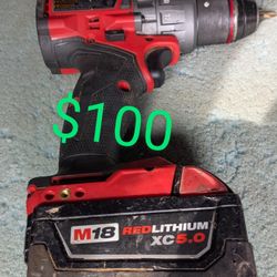Milwaukee FUEL Hammer Drill Driver 1/2 In XC5.0 BATTERY