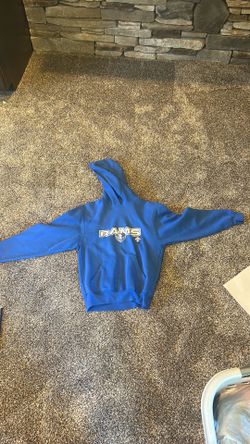 light blue SHLL rams sweat shirt size: youth large