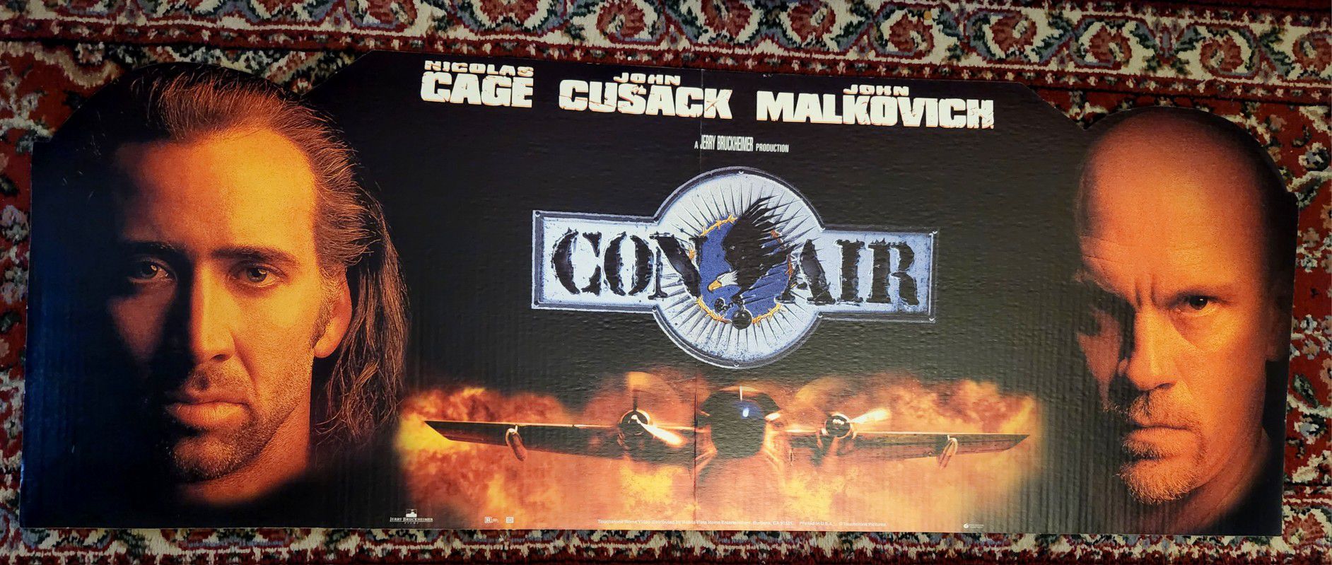 Vintage 90s Con Air Blockbuster Video Display And VHS Nicholas Cage
