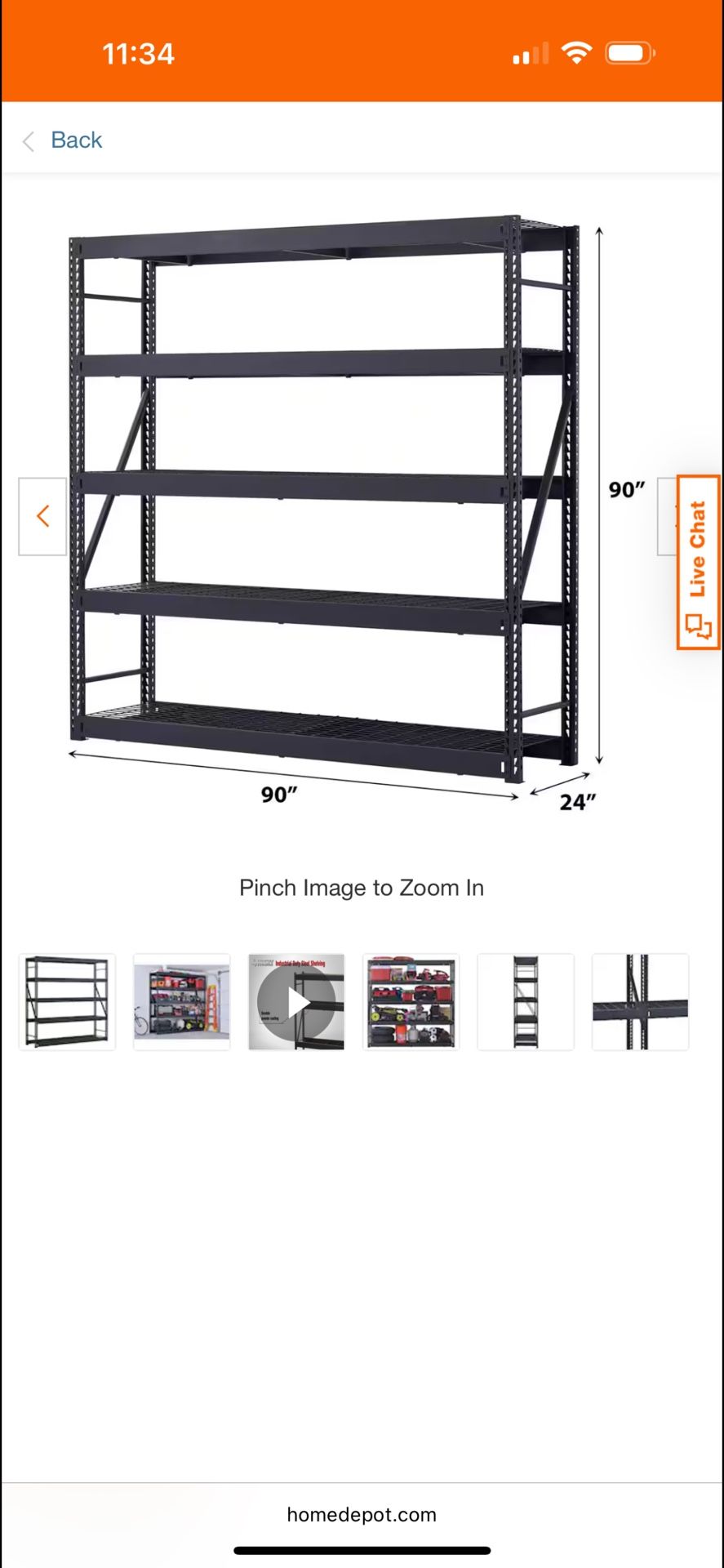 5-Shelf Metal Industrial Duty Freestanding Garage Storage Shelving Unit in Black