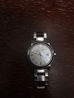 Burberry silver watch