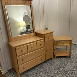 Dresser, Mirror & Night Stand