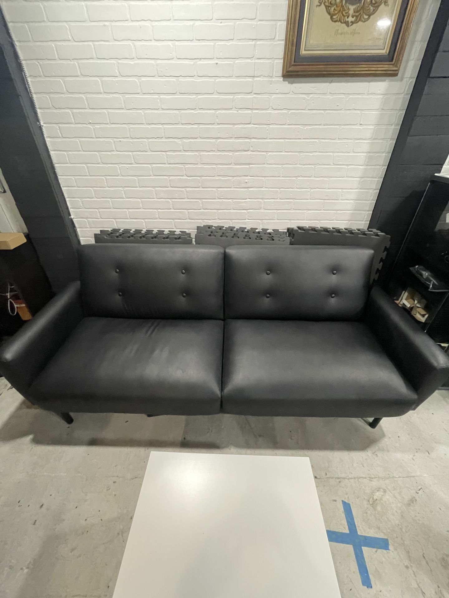 Black Couch / Foldable Back Turns In To A Bed