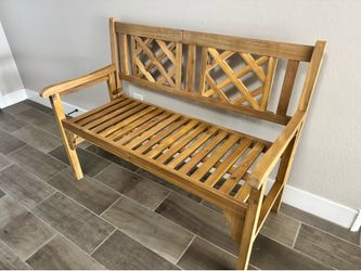New wooden bench
