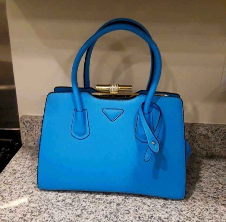 NWOT “Turquoise Satchel with Gold Hardware”