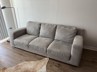Kuka Wynn Light Gray Microfiber Sofa
