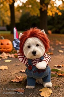 Pet Halloween Chucky Doll Costume, S