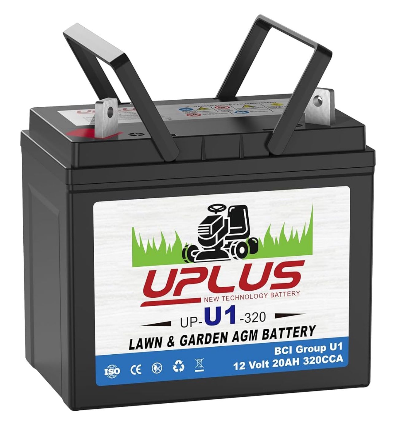 UPLUS U1 Riding Lawn Mower Battery, 12V Garden Tractors Battery Maintenance Free AGM Batteries, Fit for John Deere, Cub Cadet, Husqvarna, Craftsman, T