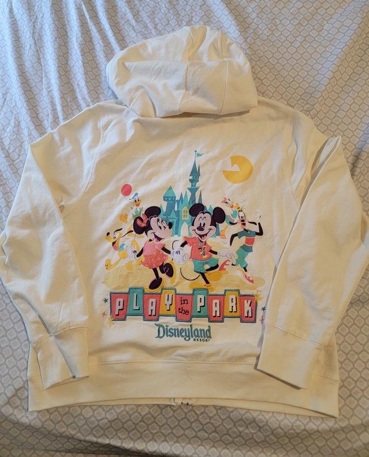 Disneyland Cream Hoodie Zipper Jacket (M)