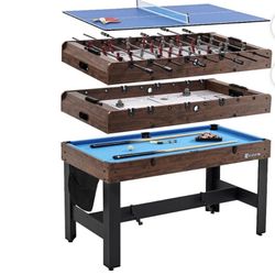 4 In 1 multi Game POOL, PING PONG, AIR HOCKEY, FOOSE BALL