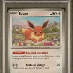 2025 POKEMON PRE EN-PRISMATIC EVOLUTIONS 074 EEVEE MASTER BALL REVERSE HOLO