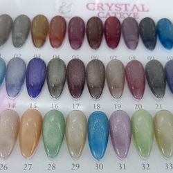 Used 36 Bottle Color Cat Magnetic Eye Gel Nail Polish Crystal Glass Zurno Salon