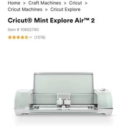 Cricut Explore Air 2 Mint Green